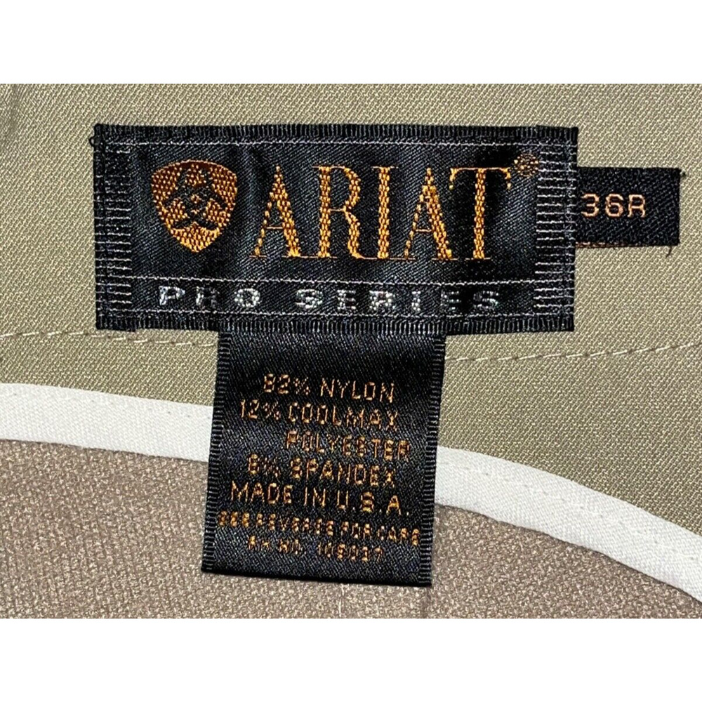 Ariat Pro Series Women’s Riding Breeches 36R 36x26 Beige Side Zip Equestrian - Picture 9 of 12